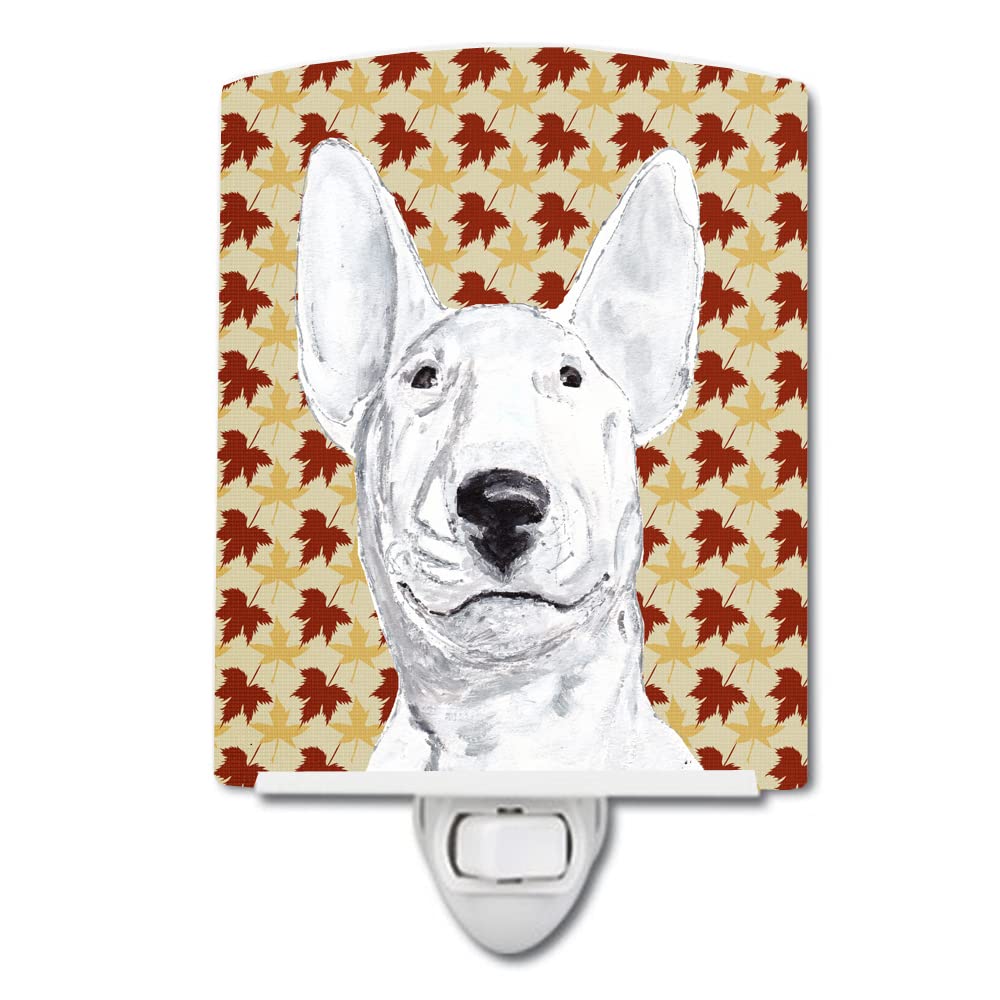 Carolines Treasures Ceramic Night Light, Bull Terrier Design, UL-Certified, 6x4x3in, Multicolor, Model SC9548CNL