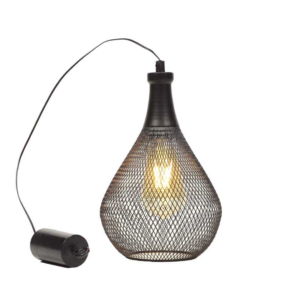 Jhy Design Hanging Lamp Battery Operated Cordless Hanging Light Great For Parties Patio Events For Indoors Outdoors(Teardrop Sha