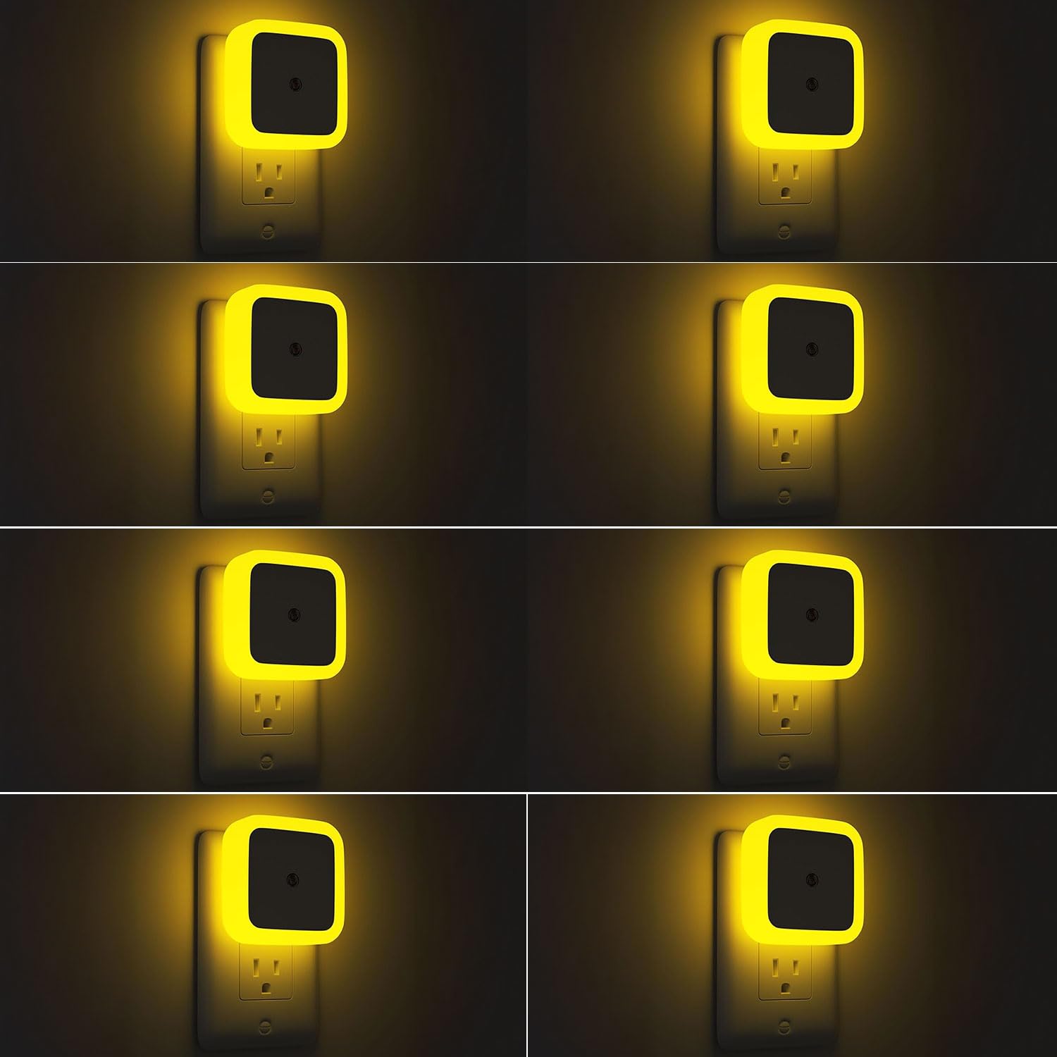 Sujeet Night Light, Night Lights Plug into Wall 8-Pack, Nightlight Plug in Night Light, Dusk to Dawn Night Lamp Led (Amber)
