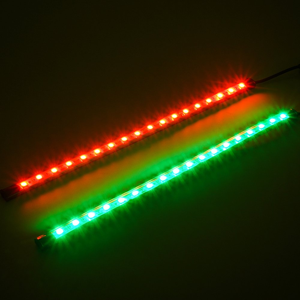 Xprite 12" Led Boat Navigation Lights Red And Green Bow Boat Light Strips For Boats Marine Vessel Pontoon Yacht