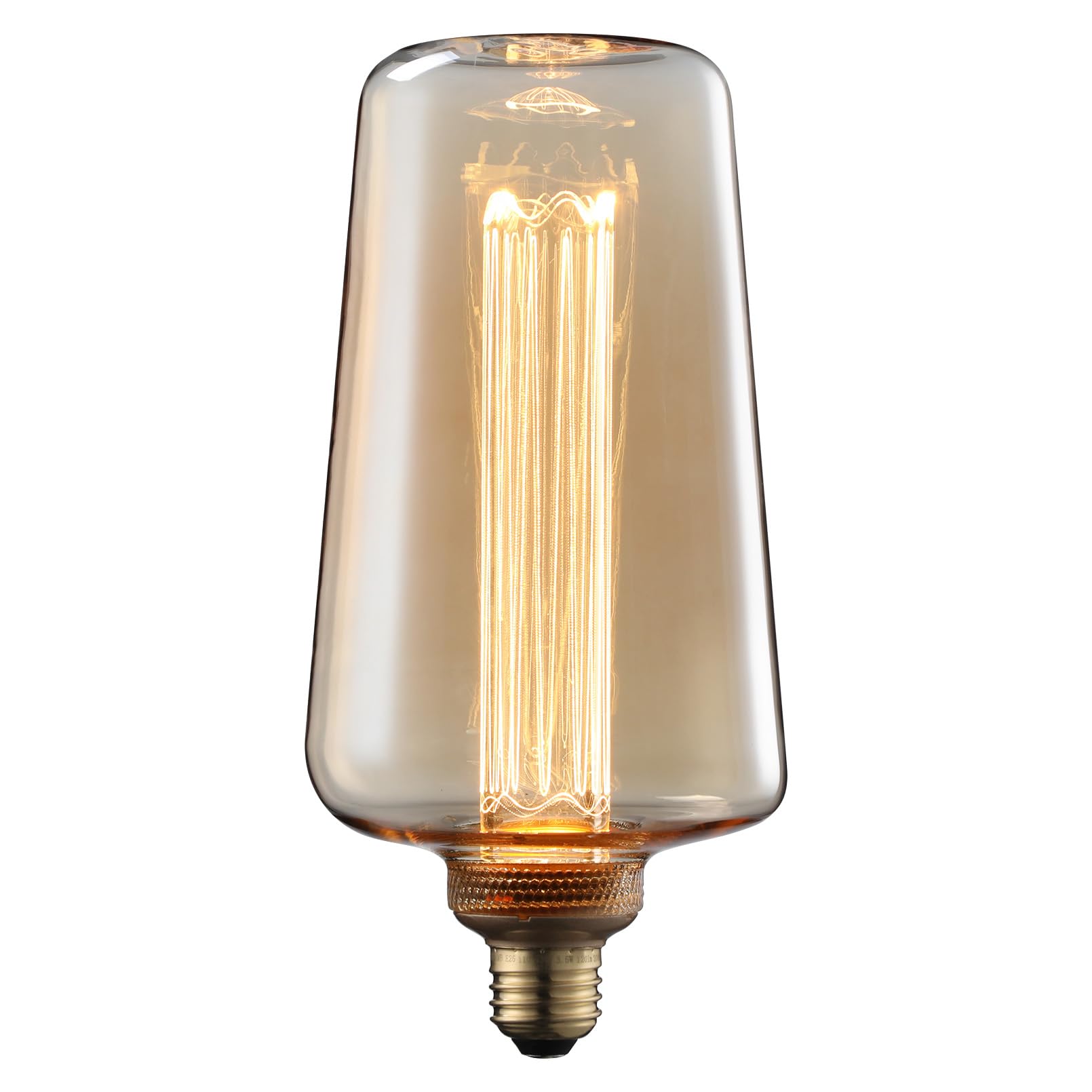 Escena Craftsmanship Series Led Decorative Light Bulb, Wine Bottle Style Vintage Edison Bulb Dimmable 3.5W, E26, Unique Virtual 