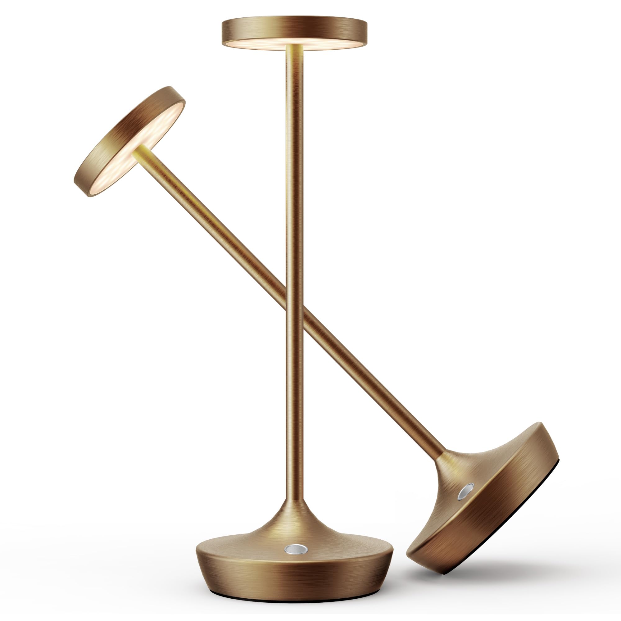 Willdoak Cordless Led Table Lamp - 6000Mah Rechargeable, Dimmable, Waterproof, Bronze