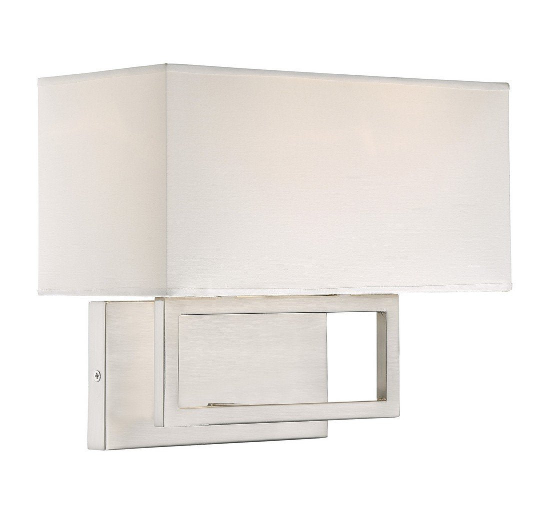 TRADE WINDS LIGHTING 2-Light Wall Mount Sconce Brushed Nickel Model TW021917BN