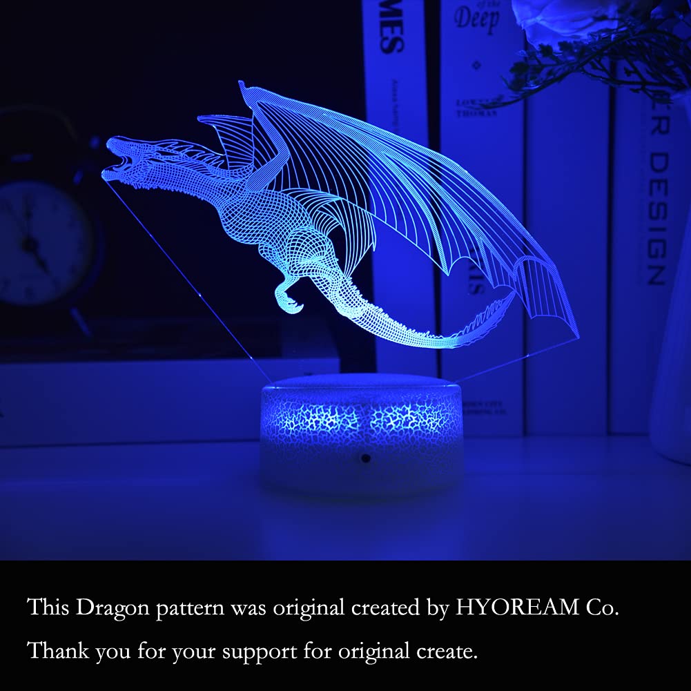Hyodream Dragon Lamp Dragon Night Light Kids Night Light,16 Colors With Remote Control Dragon Toy For Kids As A Birthday Gifts Christmas Gift For Boys And Girls (Drogon)