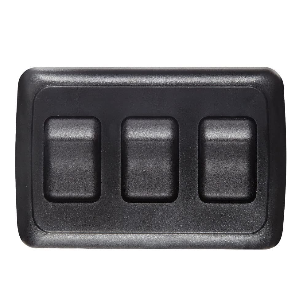 Rv Designer S525 Contoured Dc Wall Switch On/Off - Triple, Black