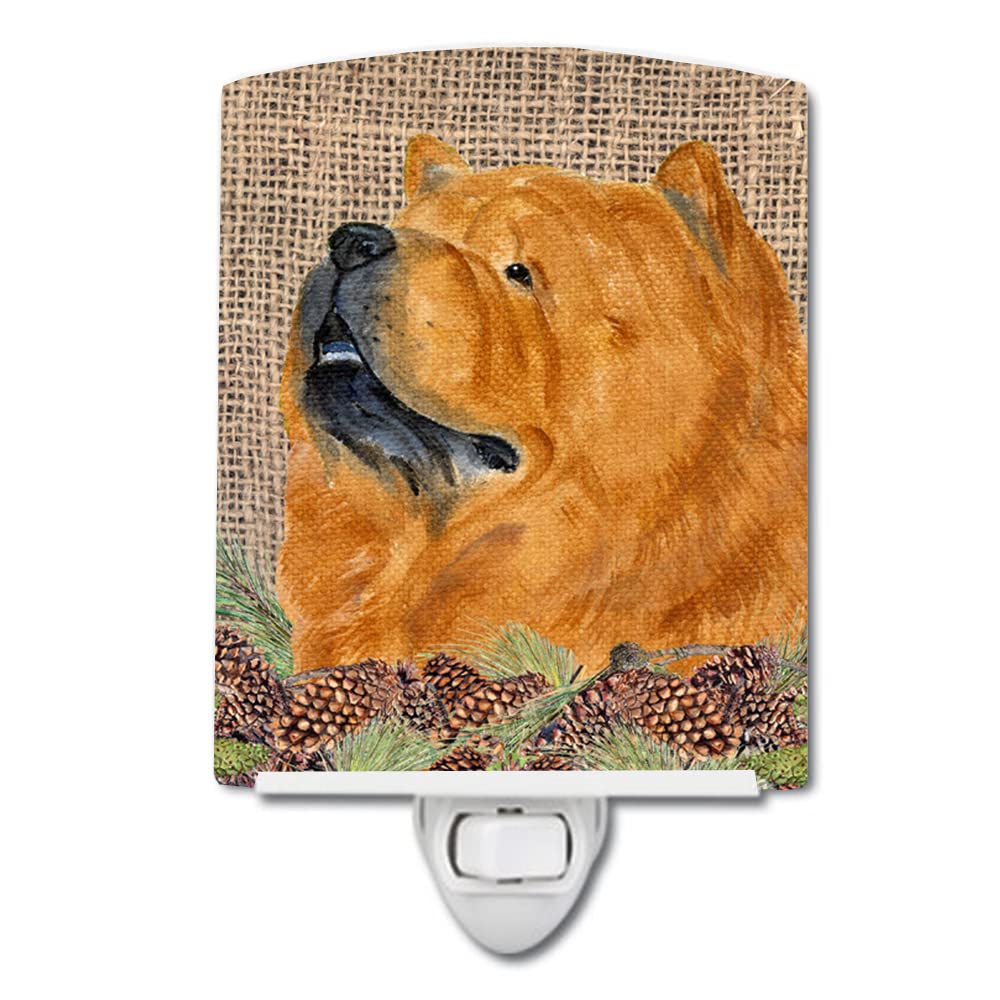 Carolines Treasures Ceramic Night Light Chow Chow 6x4x3in Multicolor Model SS4091CNL, UL-Certified for Bedroom, Bathroom, Nursery