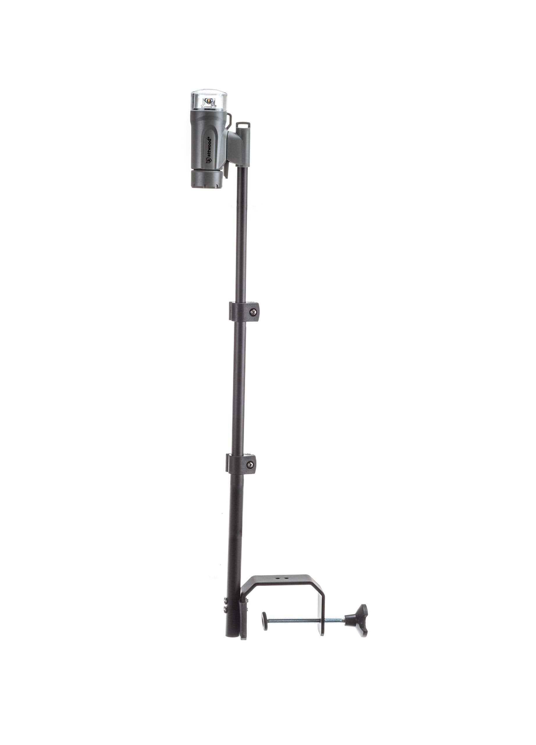 Attwood 14194-7 Portable Navigation Light Kit, Led Bow Light, Led Stern Light, C-Clamp Mount, Marine Gray