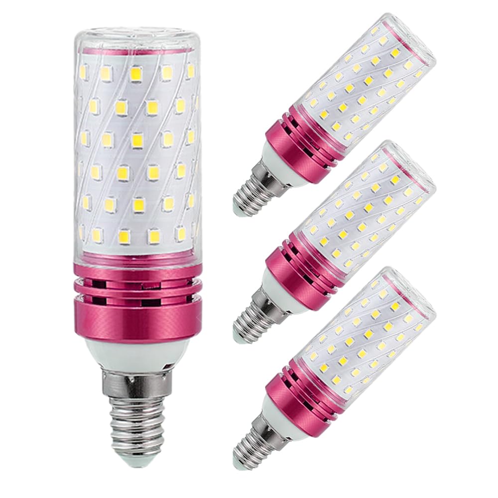E12 Led Corn Light Bulbs,12W Cool White 6000K, Equivalent To 100W E12 Halogen Bulbs,Ac 110-220V, 360 Beam Angle,Small Edison Scr