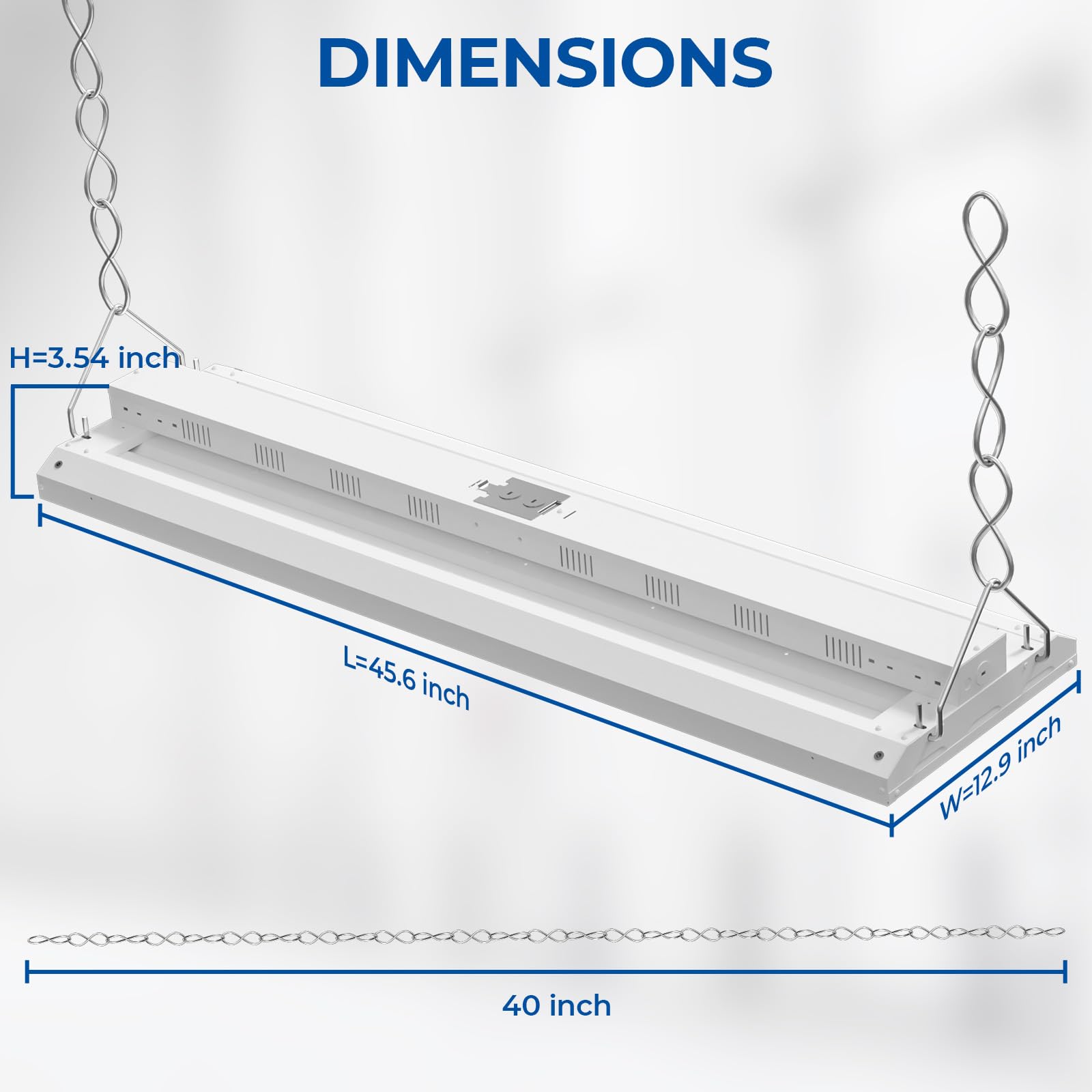 Cinoton 4Ft 210W Led Shop Light With 28350Lm, 0-10V Dimmable Linear High Bay Lighting With 5000K, 120-277V 135Lm/W Commercial Ha