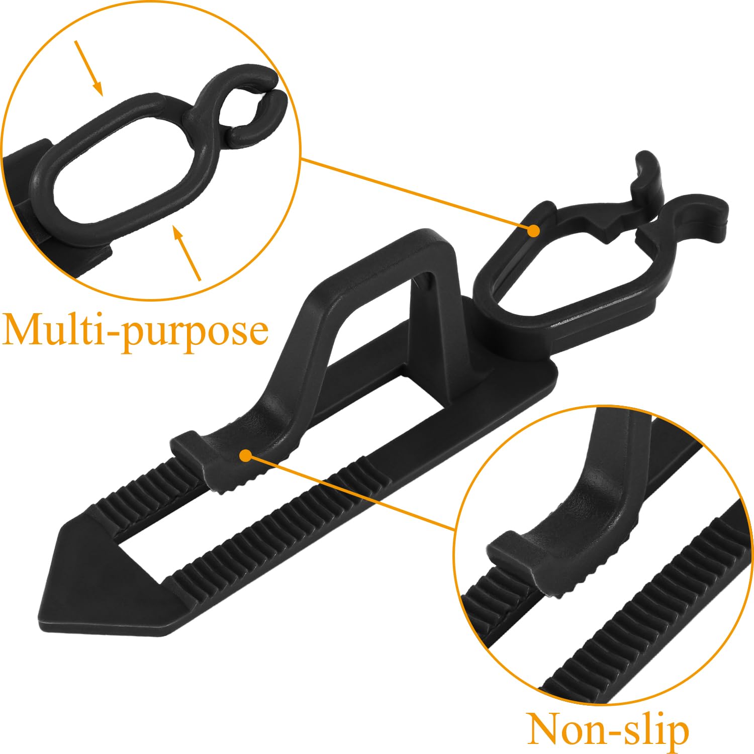 Ourtroness Christmas Light Clip - 100 Packs Clay Tile Roof Clips for C7, C9, Mini & Icicle Lights, Black