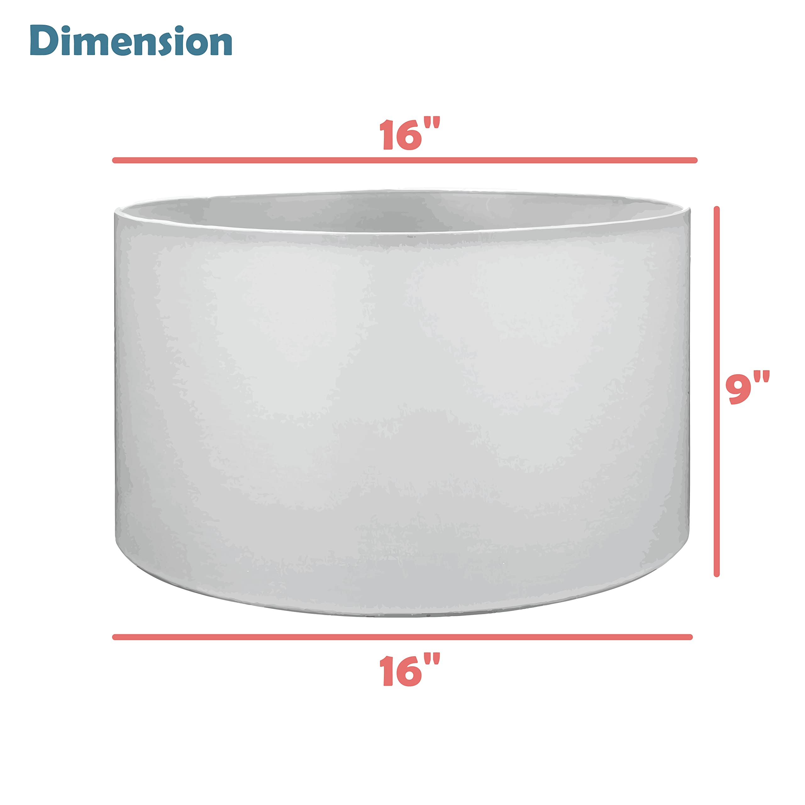 Aspen Creative 38871-2, Drum Collapsible Uno Lamp Shade, Oatmeal, 16 Top x 16 Bottom x 9 Height, Set of 2