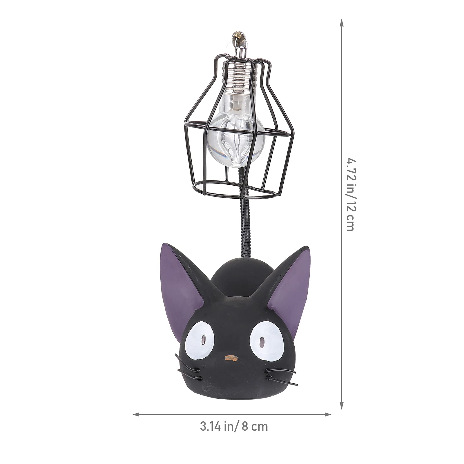 Resin Cat Design Lamp Creative Night Light Table Bedside Lamps For Reading (Iron Wire Lampshade,3.1 X 4.7 X 6.7Inch)