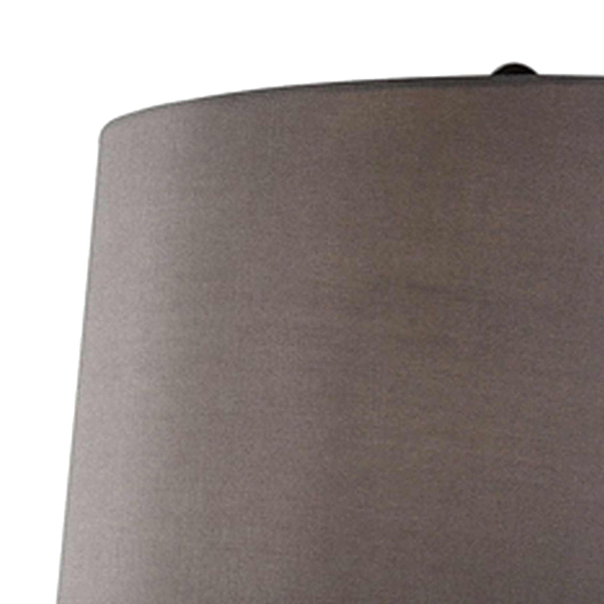 Benzara Table Lamp with Glass Pedestal Base, Fabric Shade, Silver, Model BM240297