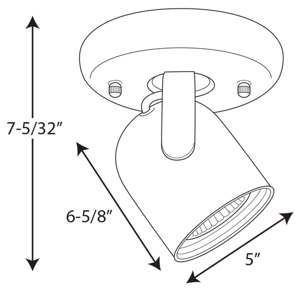 One-Light Multi Directional Roundback Wall/Ceiling Fixture