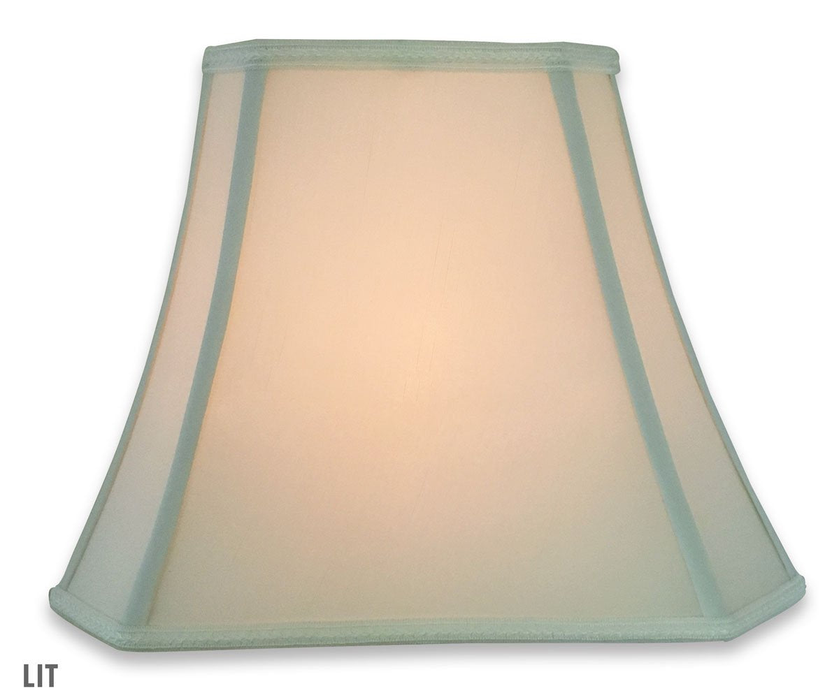 Royal Designs Dso-68-16Wh Rectangle Bell Cut Corner Designer Lamp Shade - White - (6.25 X 8) X (11 X 16) X 12White