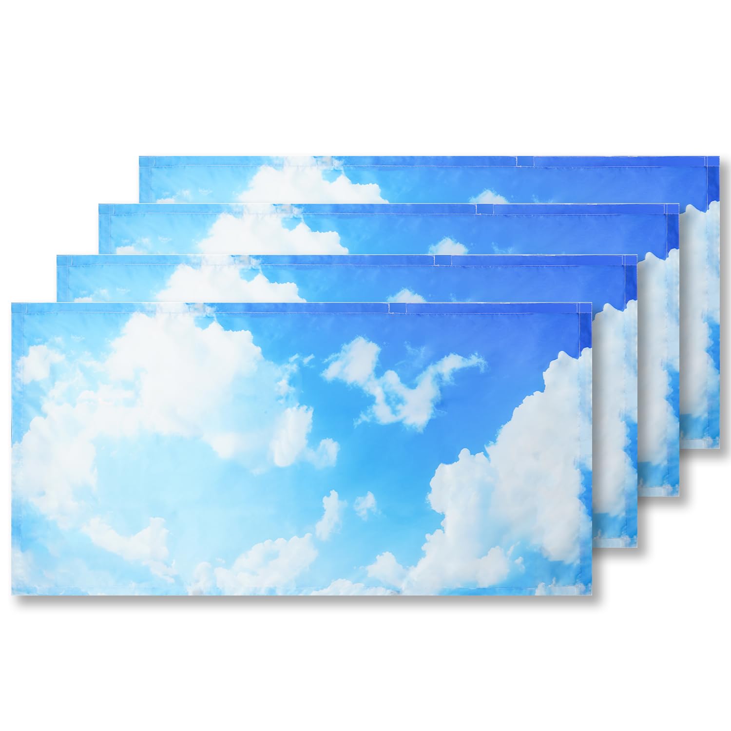 Molvyan Fluorescent Light Covers for Ceiling Lights Classroom 4 Pcs Light Cover Magnetic Light Filters Diffuser for Office Schoo