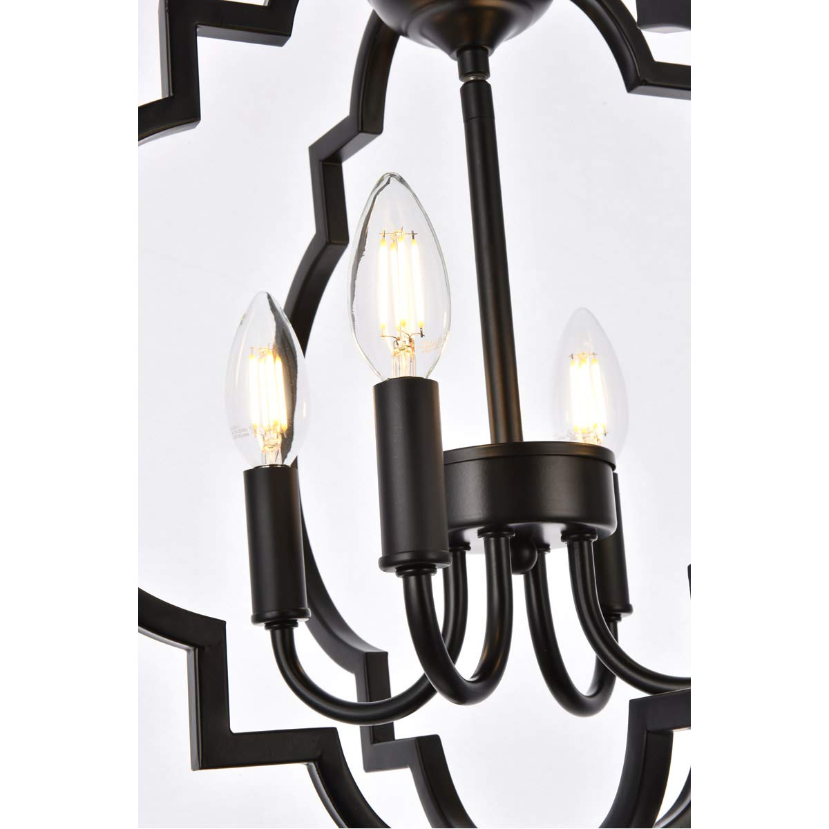 Living District Sandara 4 Lights Pendant in Black (LD7064D16BK)