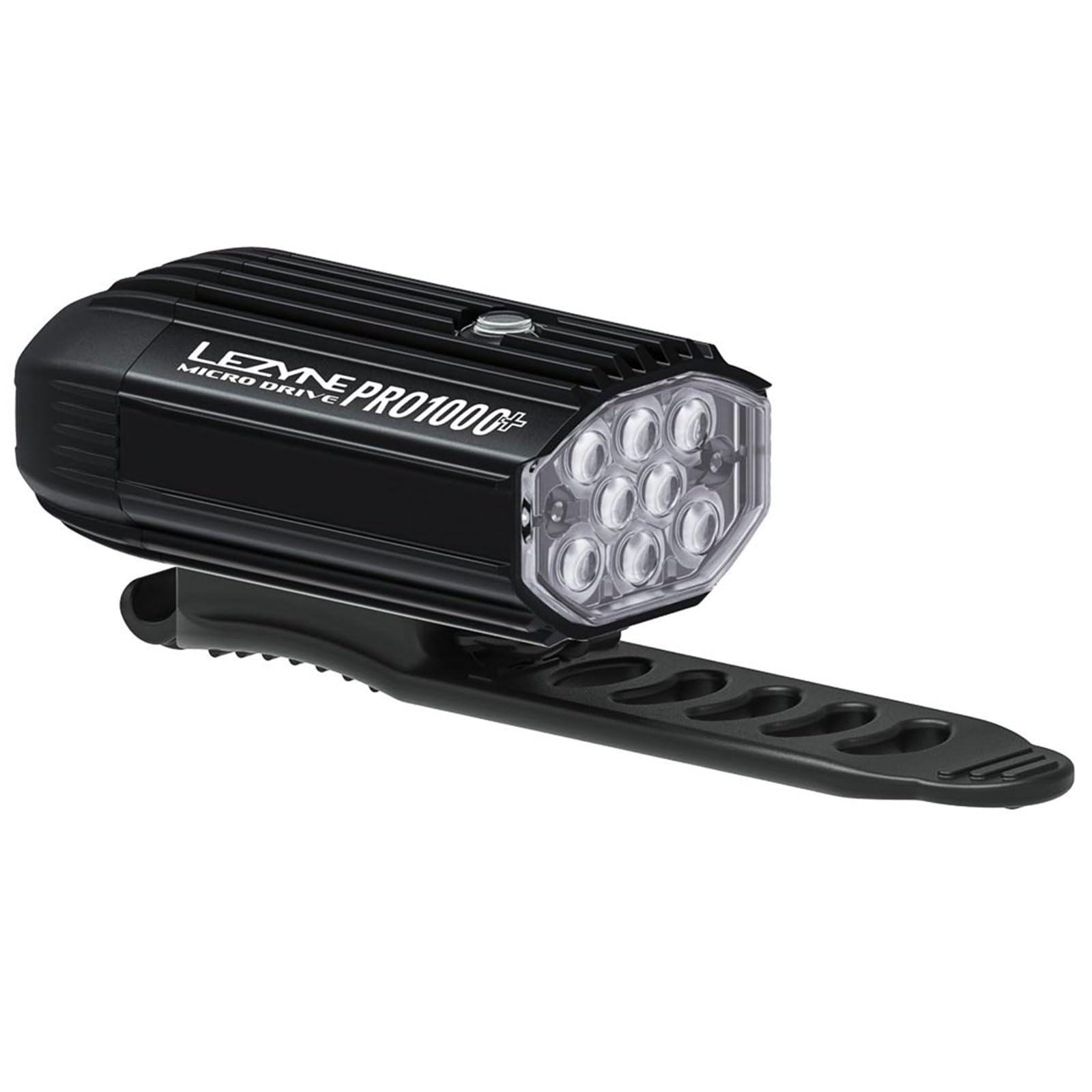 LEZYNE Micro Drive Pro 1000+ Bicycle Front Light, USB Rechargeable, 1000 Lumens, IPX7, Black Satin, Model 1-LED-25F-V337