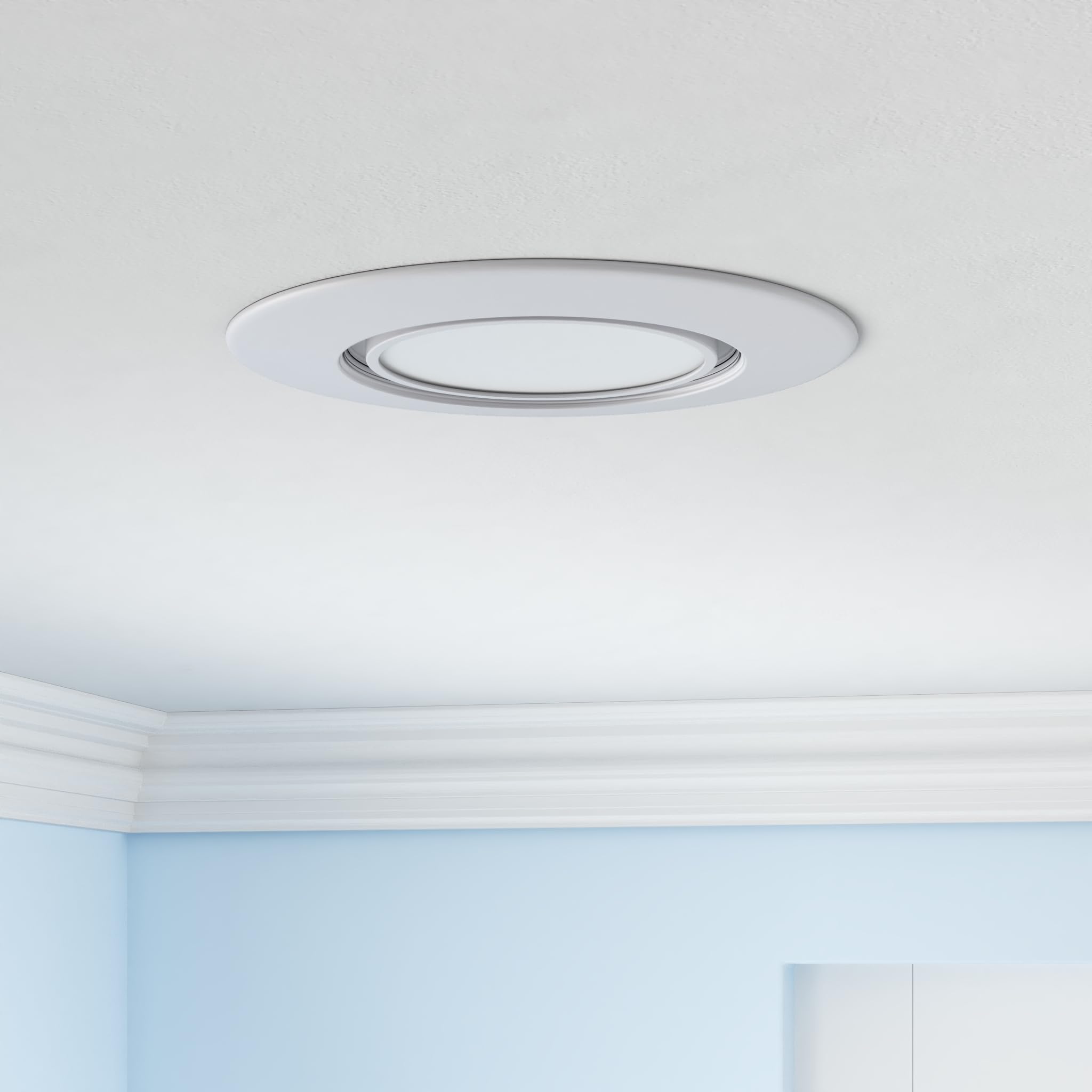 Nuwatt 6 Inch 12 Pack White Trim Retrofit Gimbal Led Recessed Downlight, High Lumen, 1200Lm, 16W, Selectable 5Cct 2700K,3000K,3500K,4000K,5000K Dimmable, Adjustable Lens Eyeball Light, Etl Listed