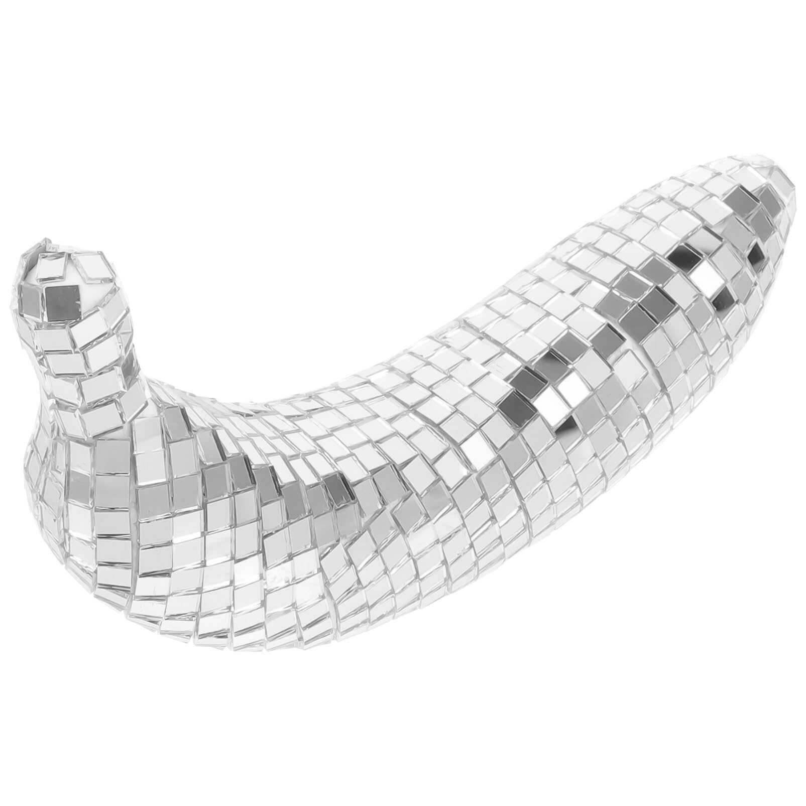 Garneck Disco Style Banana Ornament Reflective Fruit Decor Retro Party Decoration