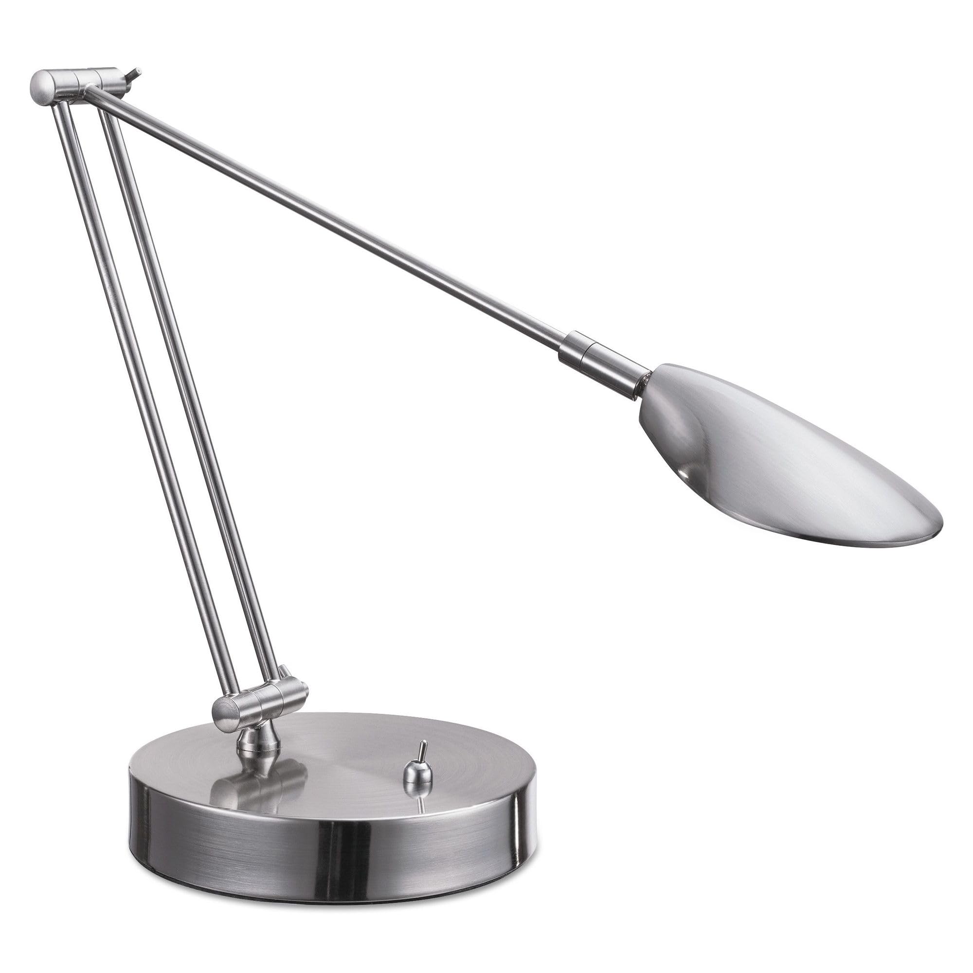 Alera Aleled900S 8.07 In. W X 17.91 In. D X 4.33 In. H Adjustable Brushed Nickel Led Task Lamp With Usb Port