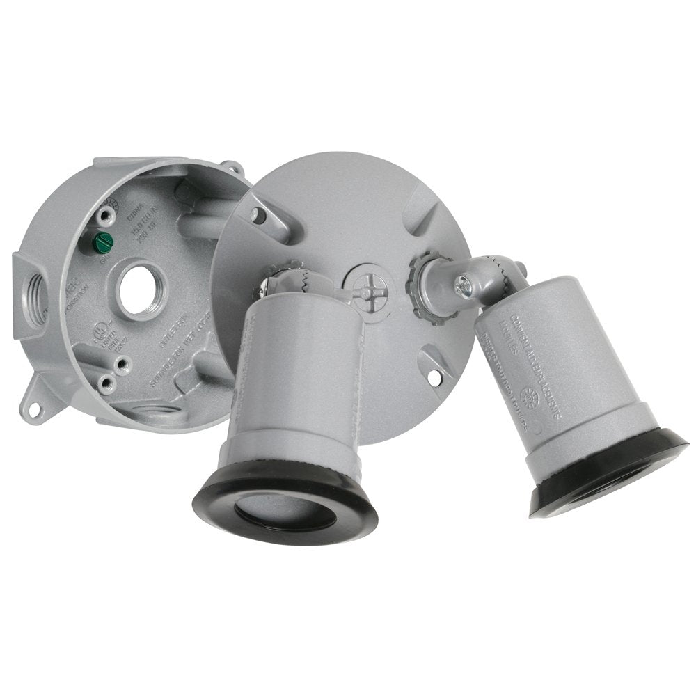 Hubbell-Bell LT233S Traditional Outdoor Flood Light Kit, Gray
