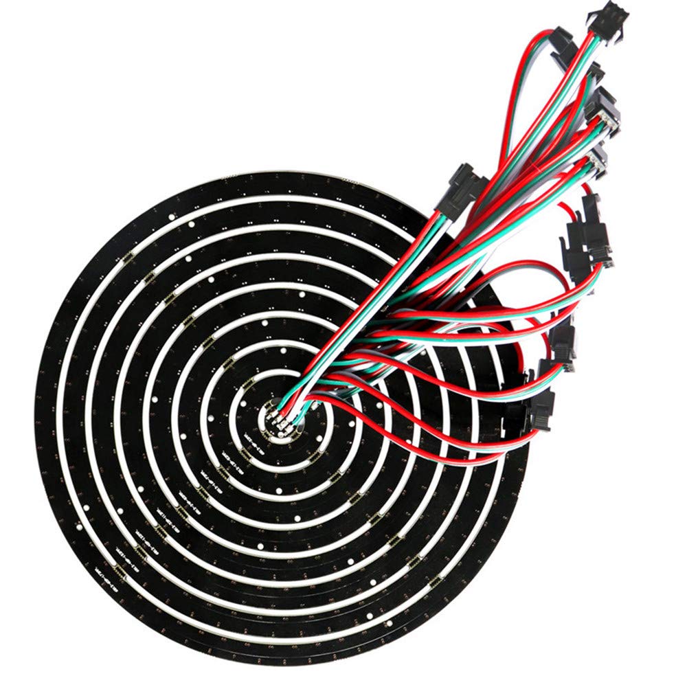 WESIRI WS2812B 241 LEDs RGB Ring Lamp Light - Individually Addressable, Black, 1 Count, DC5V