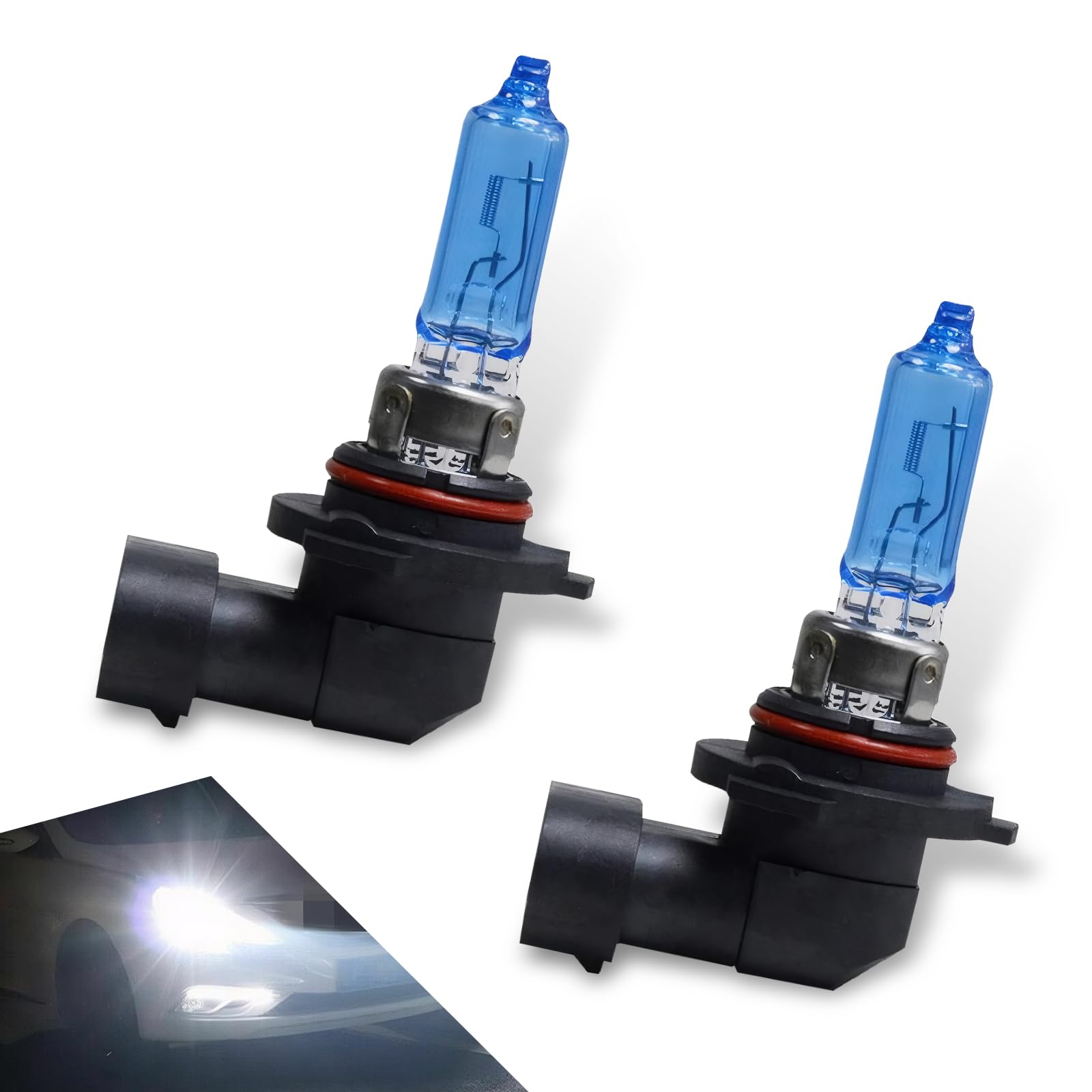 Anyhut HB3/9005 Halogen Fog Light Bulb, 12V 100W, White, Plug and Play, Universal Fit for Most Cars