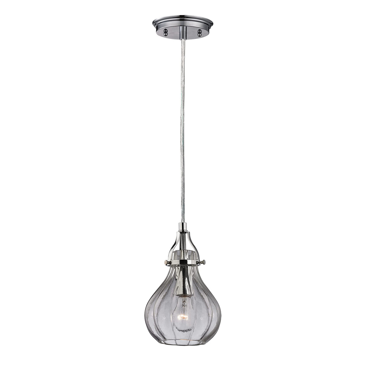Elk Home Danica 6'' Wide Polished Chrome Mini Pendant Light With Glass Shade