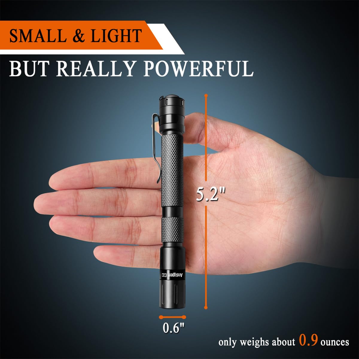 Ansyper Cc Pen Light Flashlight 3 Modes Mini Small Flashlights Tactical Led Powerful High Lumens With Clip,Slim Portable Pocket