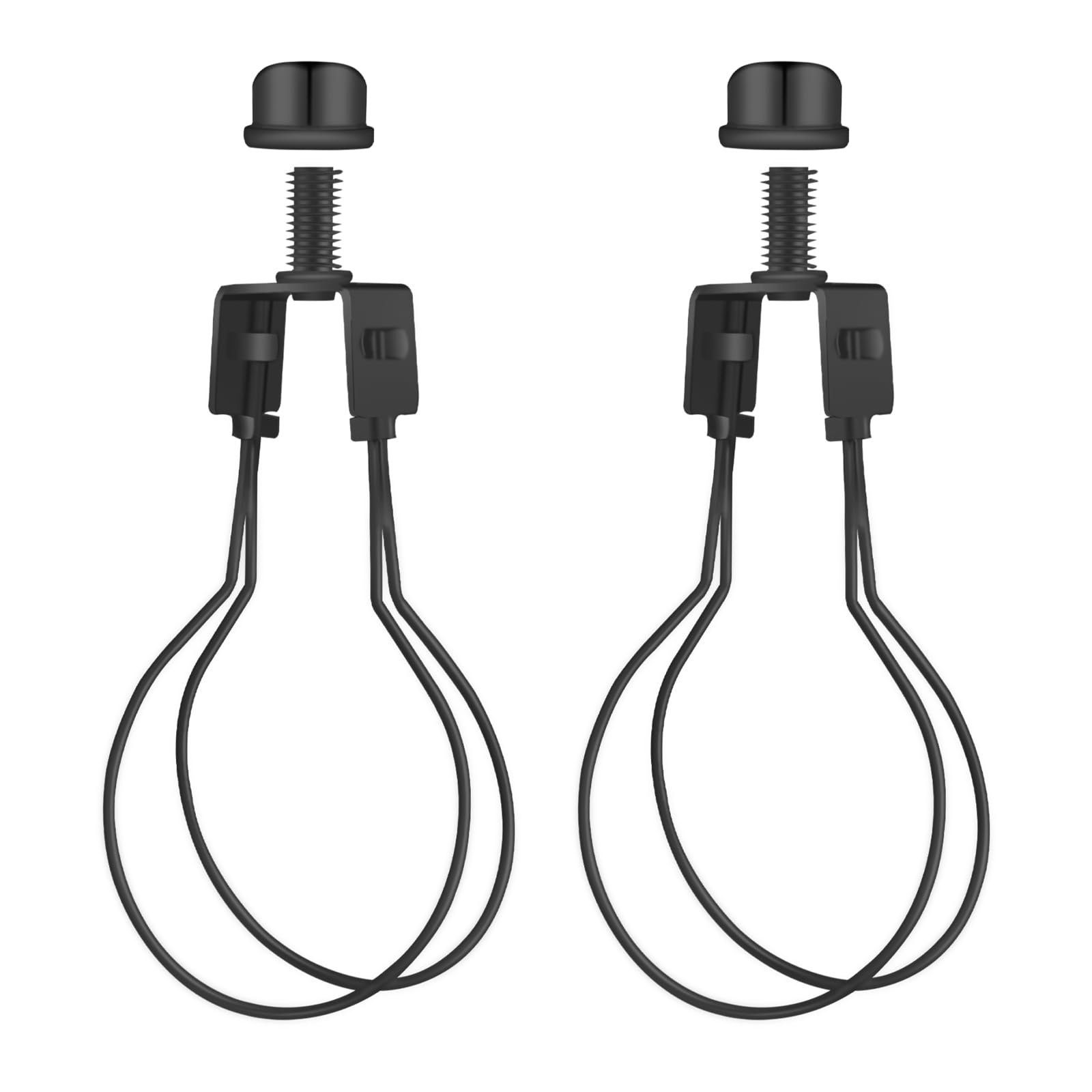 OXDFK 2 PCS Clip-On Lampshade Adapter Kit, Nickel Color, Includes Finial and Levellers, Model OXDFK