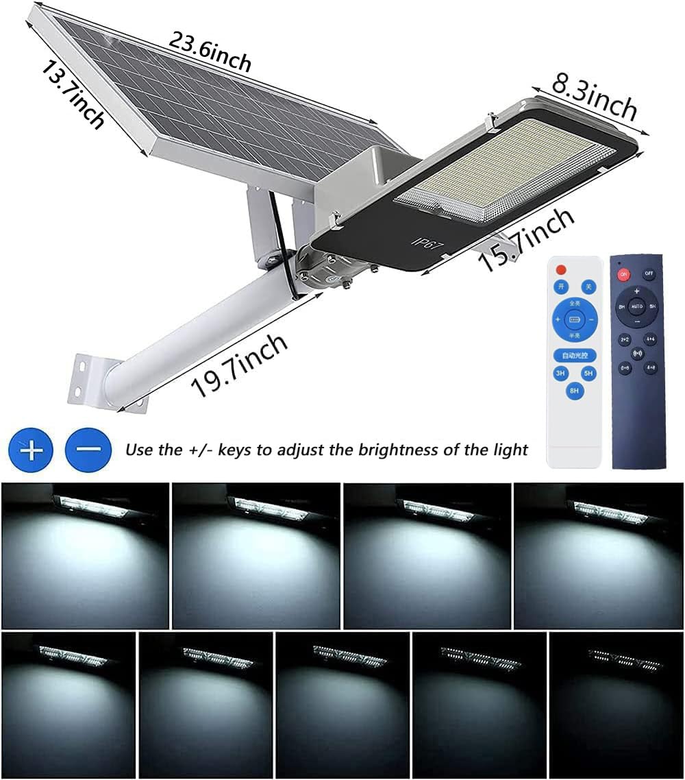 Susvqlxg Solar Street Flood Lights Outdoor, Commercial Solar Security Lights Ip65 With Remote Control Dusk To Dawn Parking Lot L