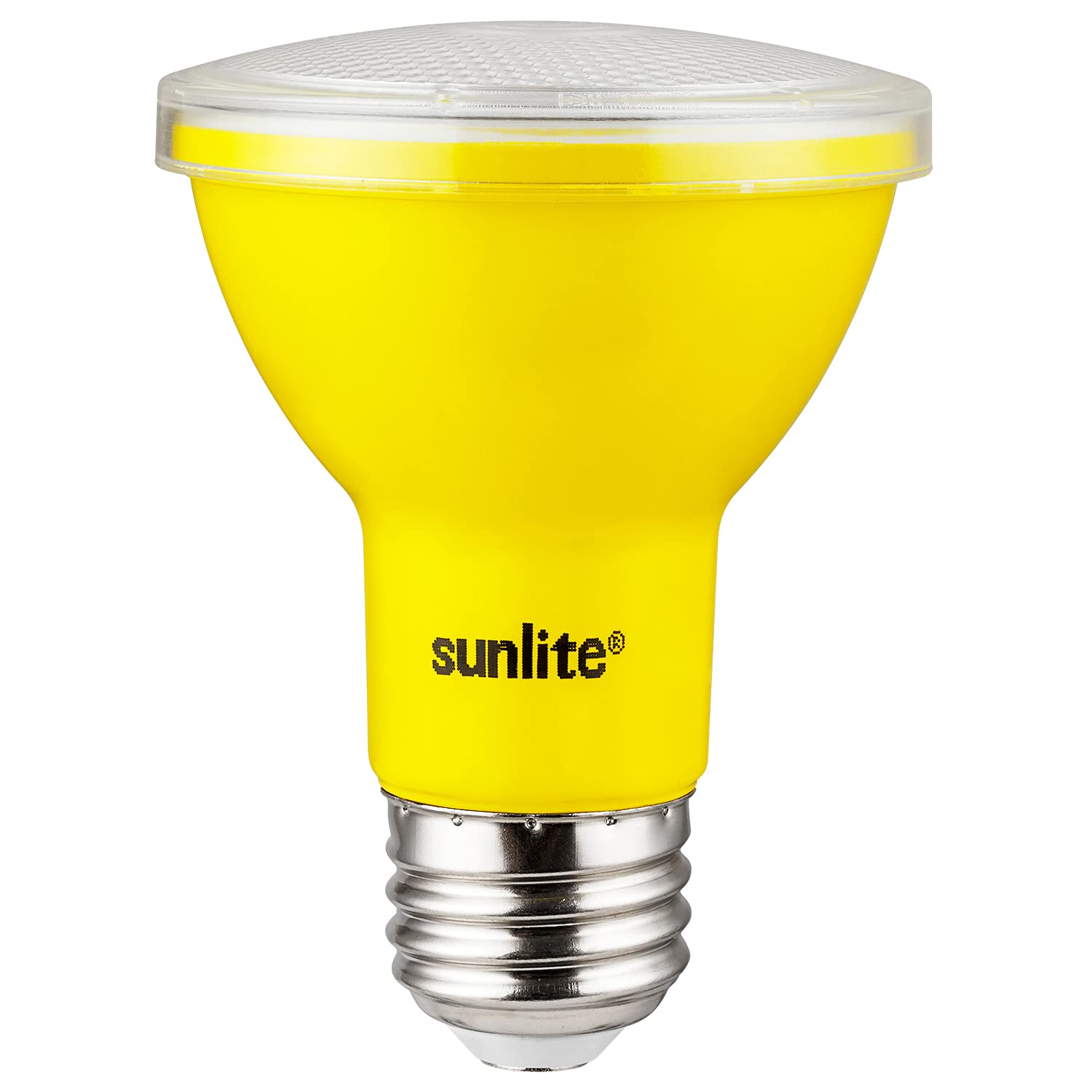 Sunlite LED PAR20 Floodlight Bulb, 3W (50W Equivalent), Yellow, Medium E26 Base, ETL Listed, 1 Count