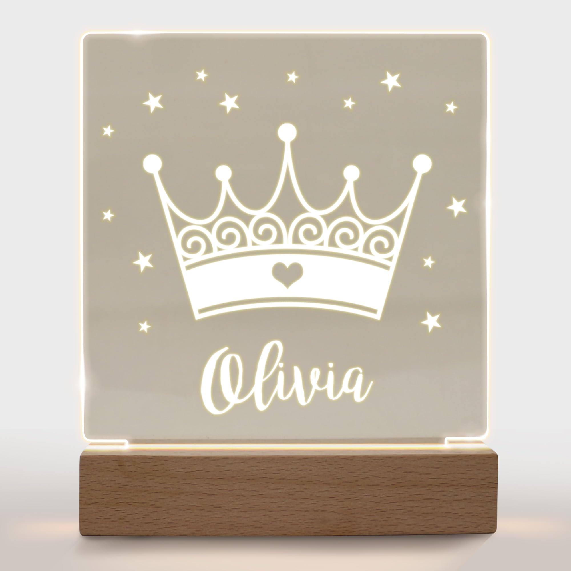 Personalized Night Light For Kids Girls Boys Customized Gifts For Baby Bedroom Decor Princess Crown