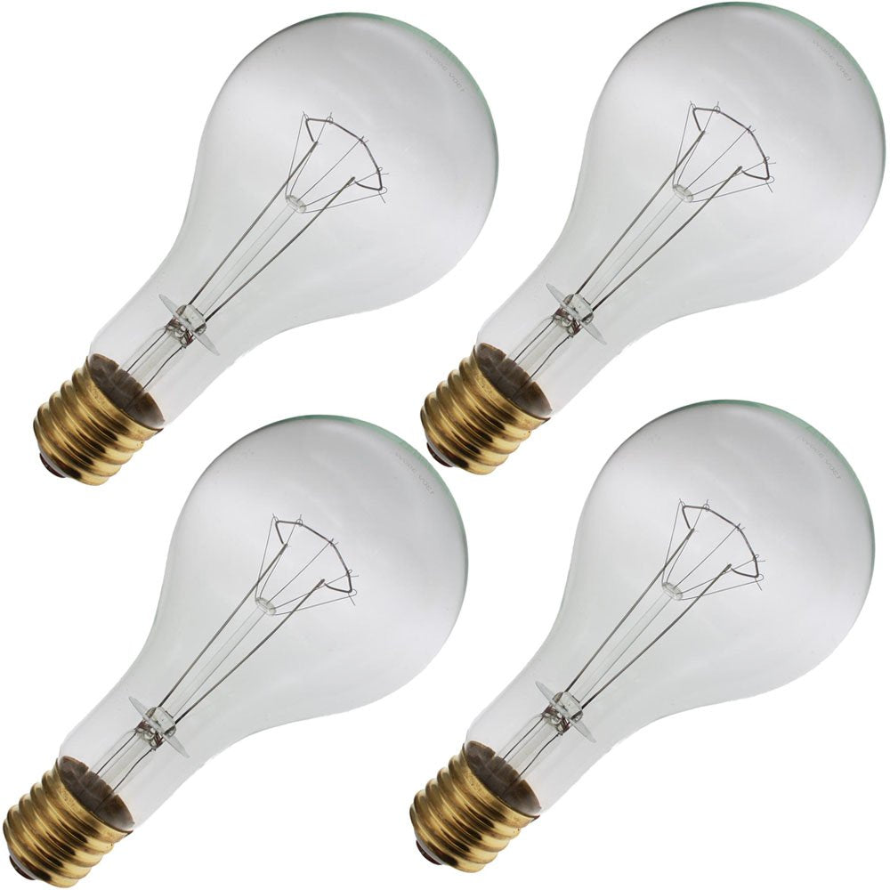 Industrial Performance 300Ps35/Cl 130V, 300 Watt, Ps35, Mogul Screw (E39) Base Light Bulb (4 Bulbs)