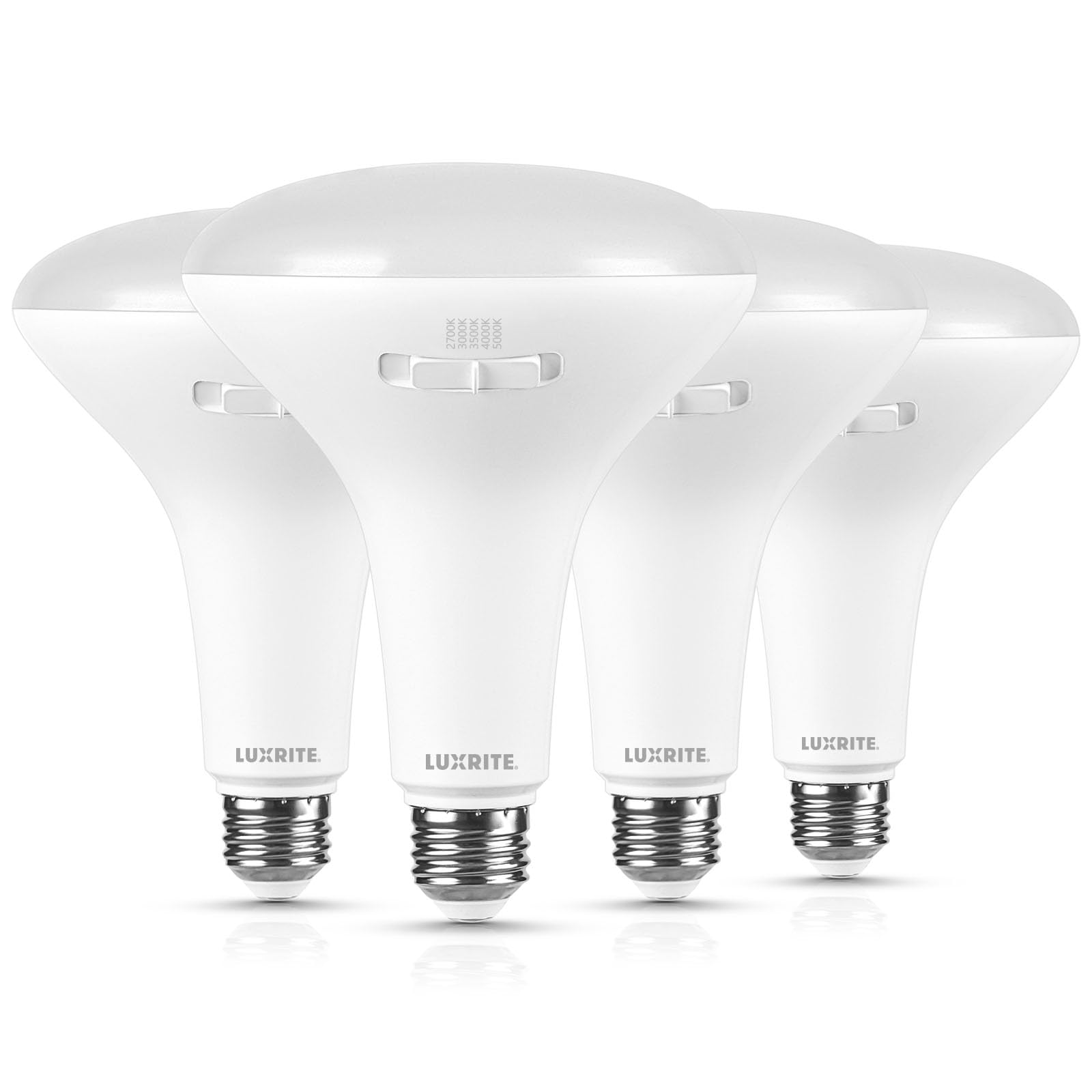 Luxrite Br40 Led Light Bulb, 12W (75 Watt Equivalent), 5Cct 2700K 3000K 3500K 4000K 5000K, Cri 90, Dimmable, 1080 Lumens, Led Fl