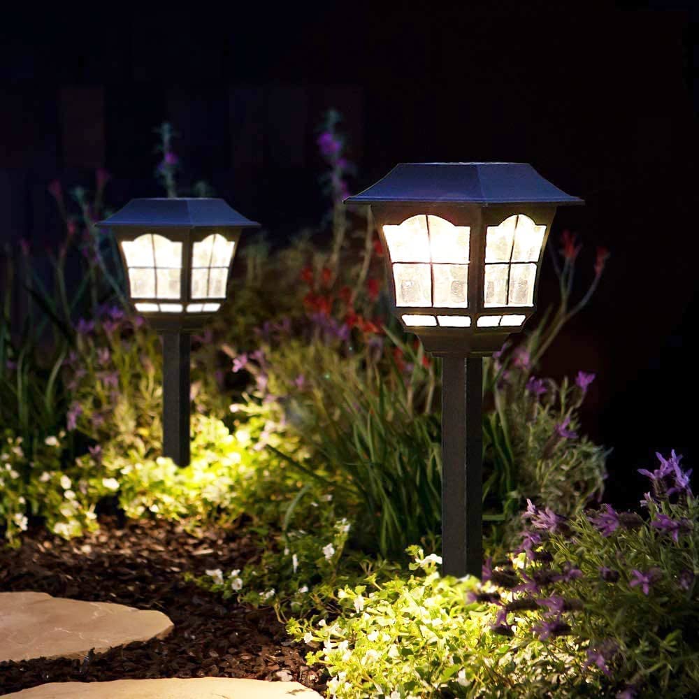 6 Pack Solar Lights Outdoor Garden, Solar Pathway Landscape Lights Supper Bright Waterproof And Corrosion-Resistant, Powered Sol
