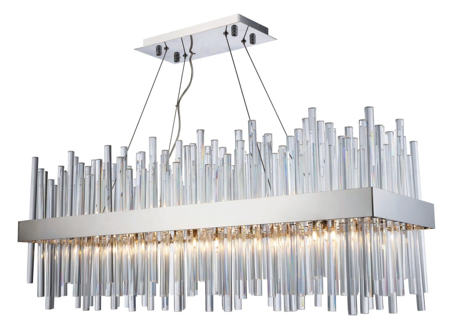 Elegant Lighting 20 Light Chandelier Clear Crystal 14x36x12 in Silver Model 3000G36C