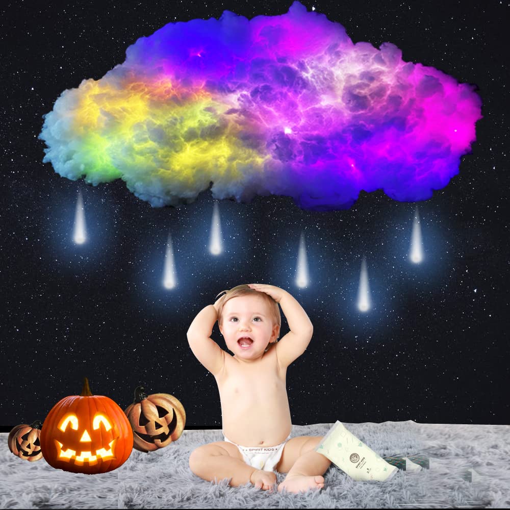 ZOKON 3.93Ft Big Cloud Rain Lightning Kit - Multicolor, Perfect for Outdoor Events and Decorations