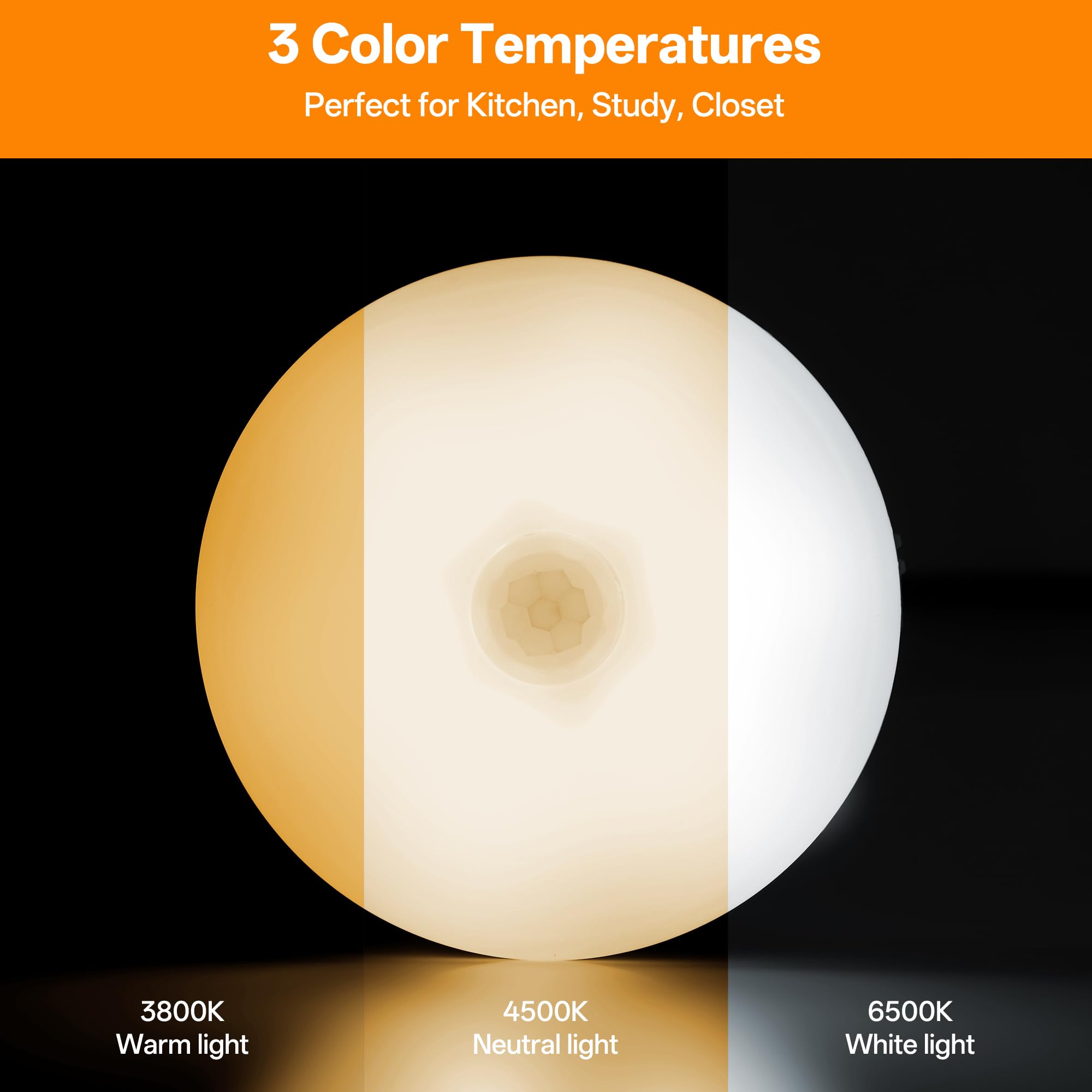 Homelist 3 Pack Under Cabinet Lighting Plug In  Motion Sensor Lights Indoor With Remote Control  Led Wired Stick-On Closet Lights For Kitchen/Shelf/Bar/Cupboard