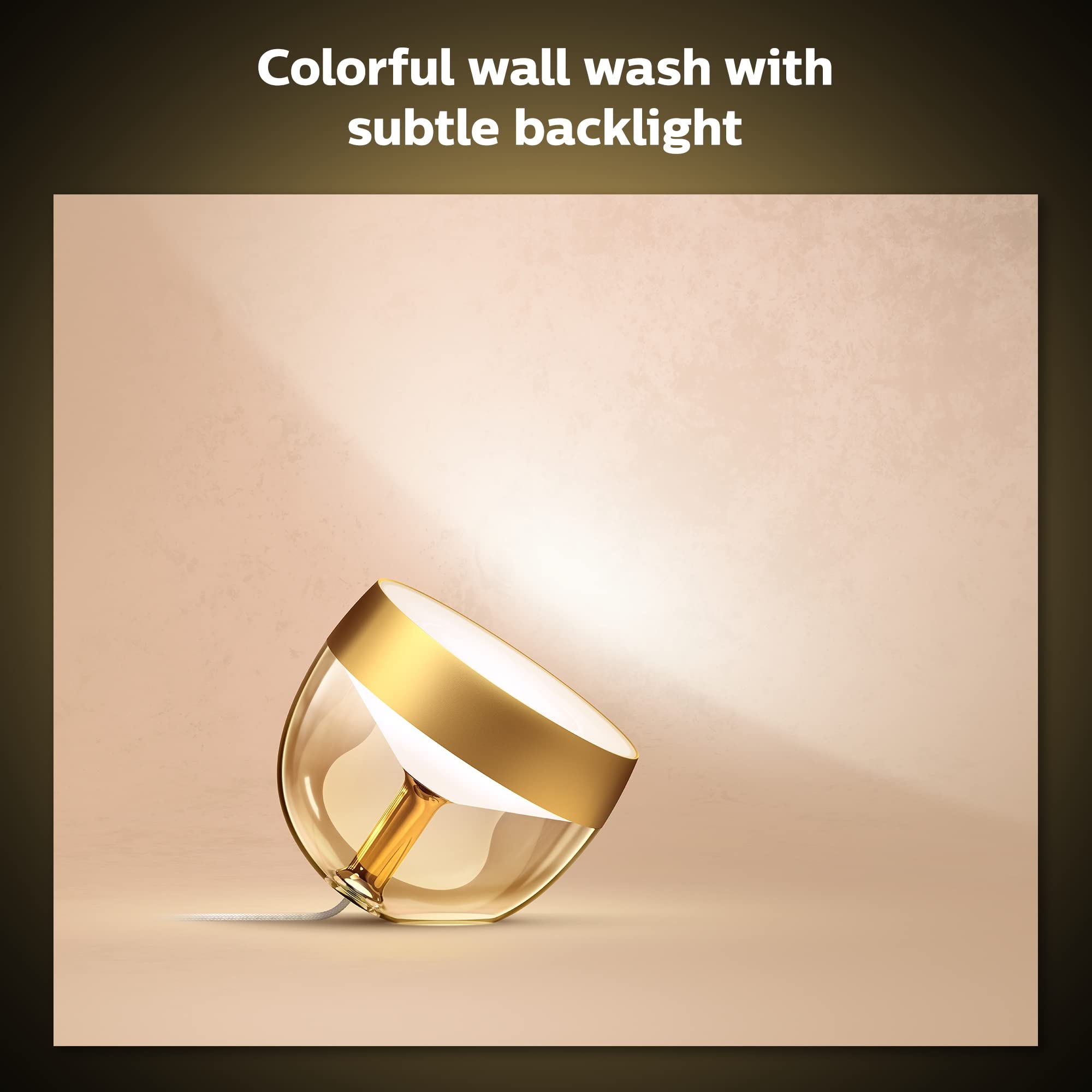 Philips Hue White and Color Iris Smart Lamp, Dimmable, Bluetooth, Gold, 1 Count, Model 577114