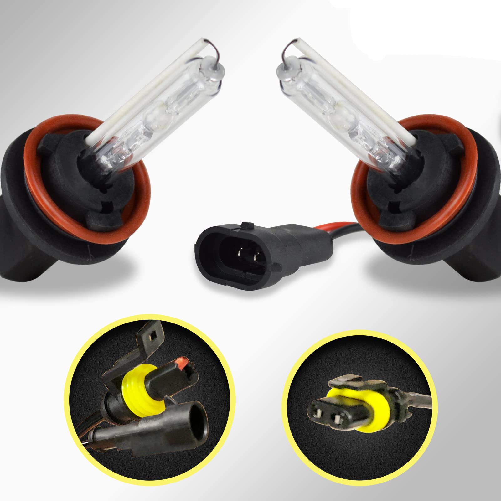 Innovited HID Xenon H16 Replacement Bulbs - 6000K Diamond White - 1 Pair