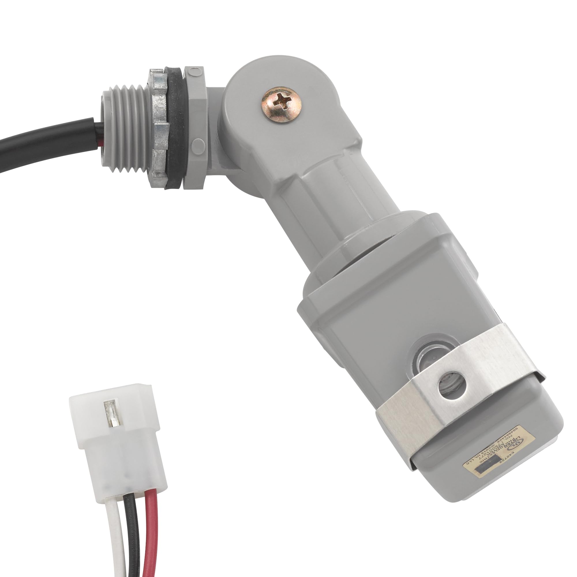 Kichler Plug-In Photocell Lighting Sensor, 4.25in H x 2in W x 2in L, Black, Model 15565BK, Compatible with Kichler