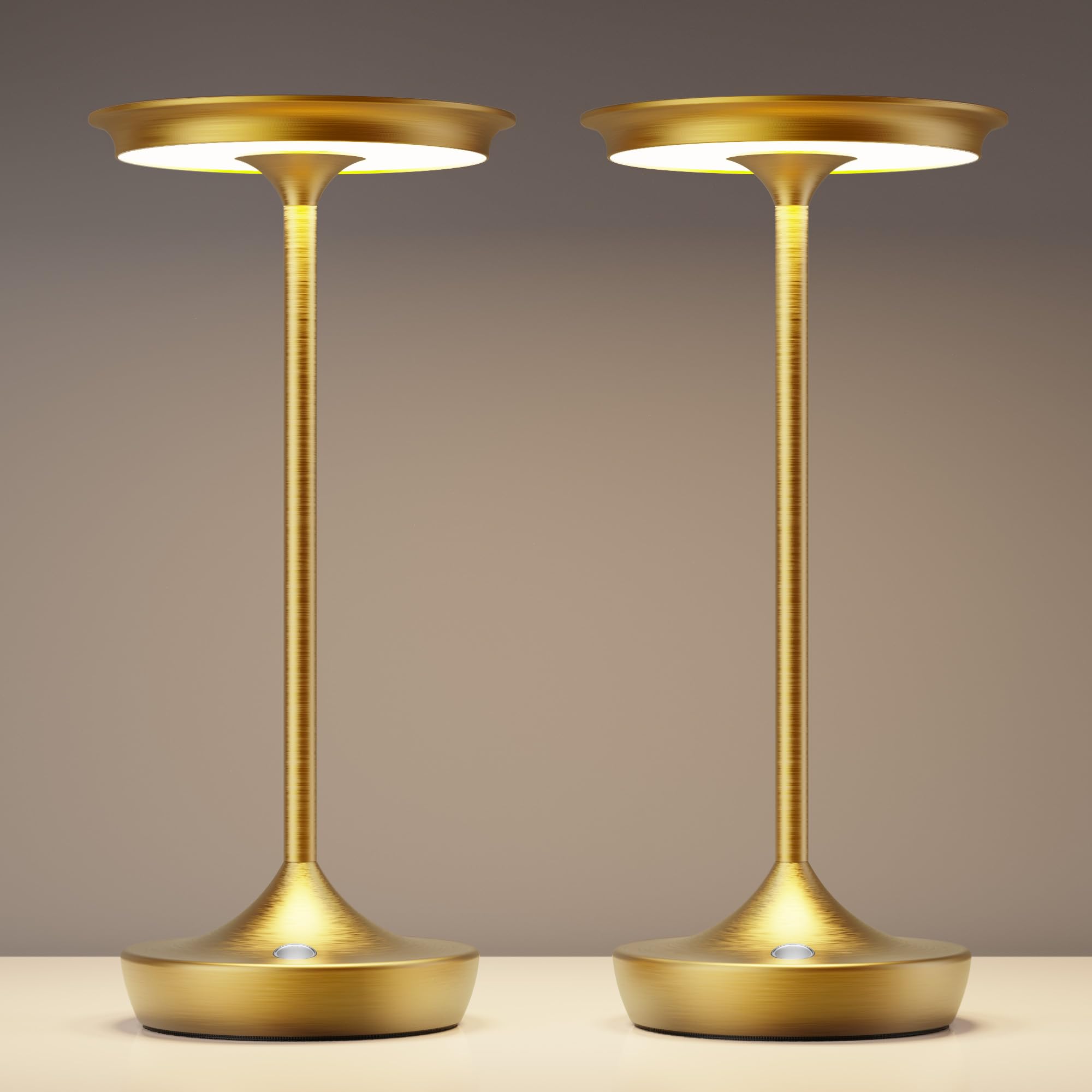 YHT Cordless Rechargeable Table Lamps, Portable 6000mAh Battery Desk ...
