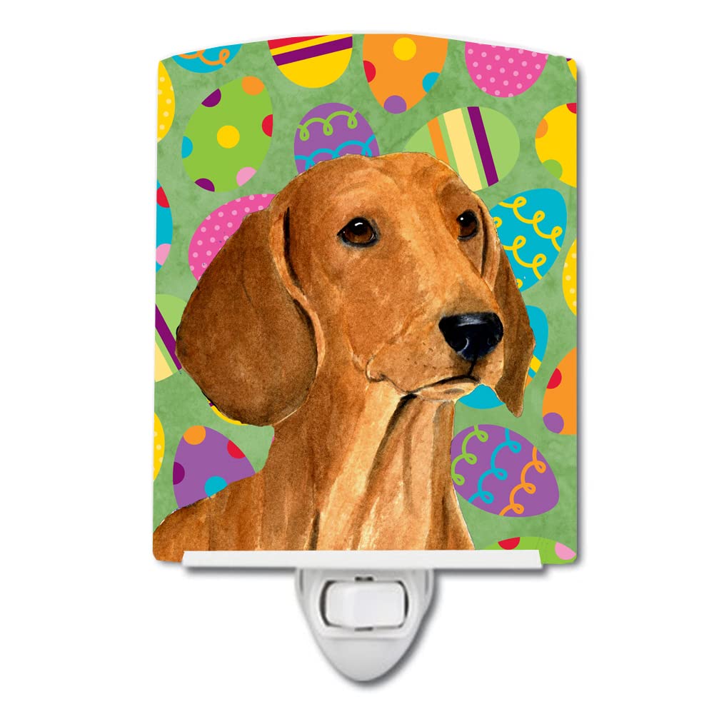 Carolines Treasures Ceramic Night Light Dachshund Easter Eggtravaganza 6x4x3in Multicolor Model SS4832CNL