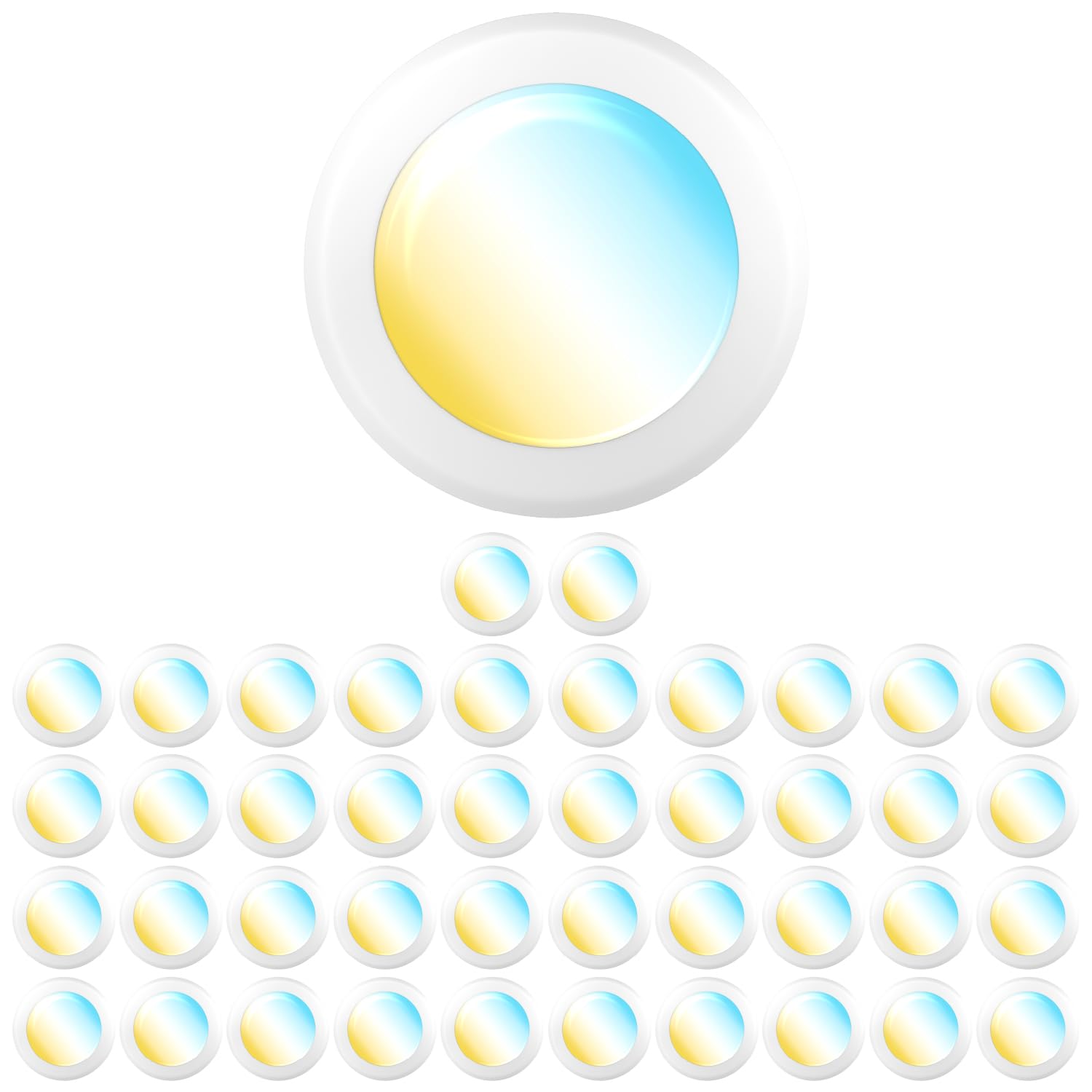 Sunco 42 Pack LED Disc Lights Ceiling 6 Inch, Flush Mount Disk Light, Recessed Can Lighting, 1050 LM, 15W (75W Equivalent), Sele