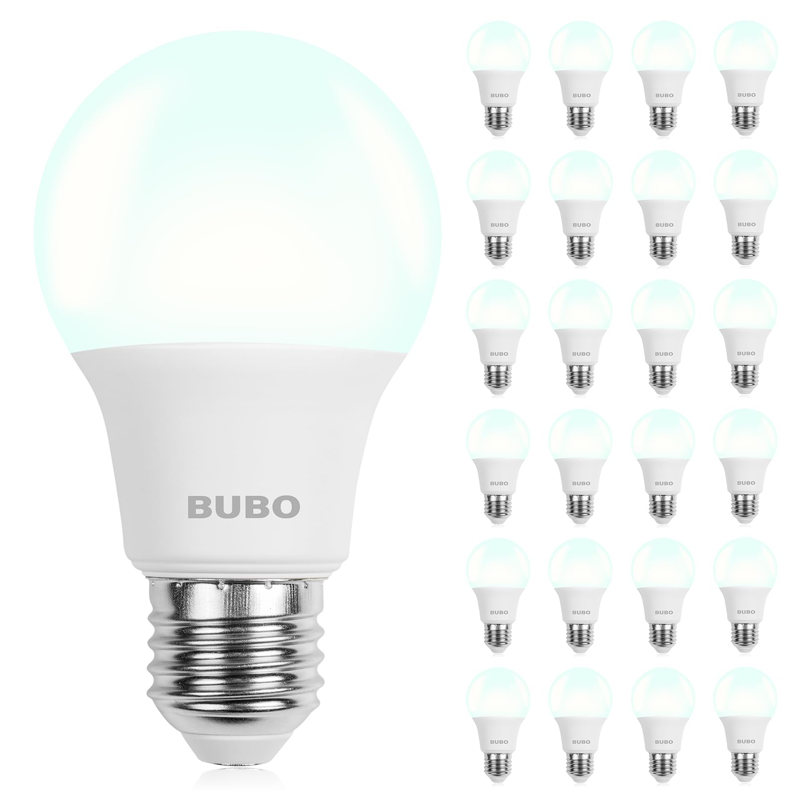 Bubo A19 Led Light Bulbs, 40 Watt Equivalent Led Bulbs, Cool White 4000K, 550 Lumens, E26 Standard Base, Non-Dimmable, 5W Cool W