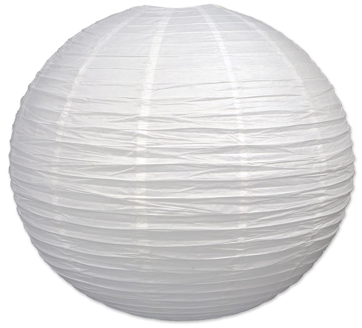 Beistle Jumbo Paper Lantern, White Hanging Decorations With Metal Support & Transparent Cord For Weddings, Graduation Parties, &