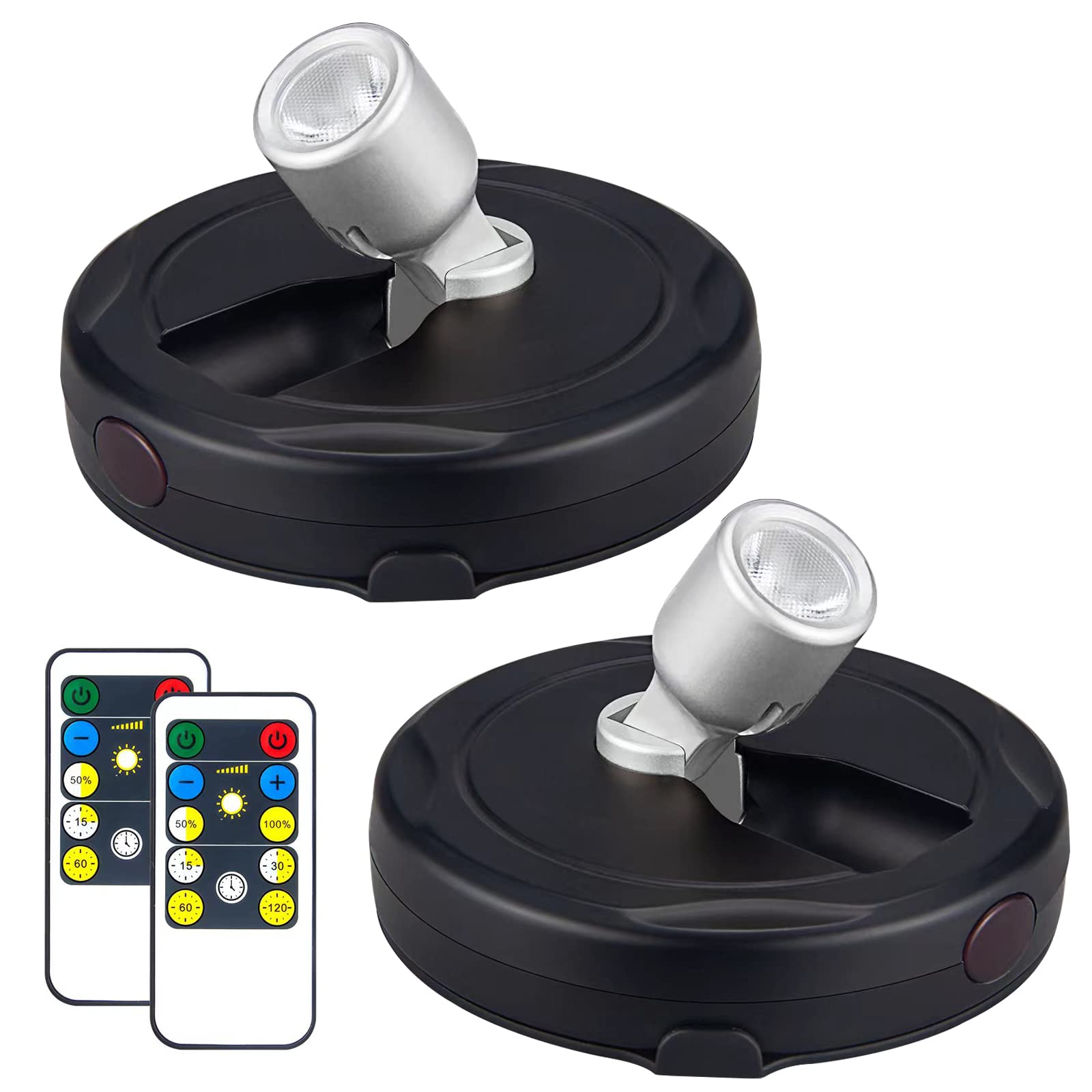 Hamvidne Wireless Led Spotlight - Battery Powered Picture Light With Remote For Uplighting Decor