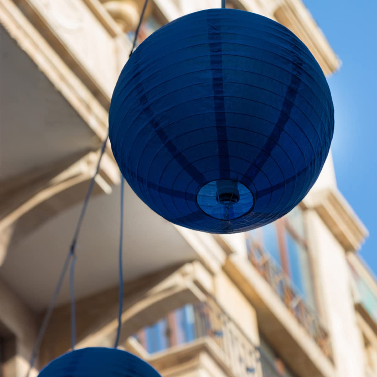 Enparez Paper Lanterns With Lights Included 16Pcs 6'' /8'' /10'' /12'' Hanging Decorative Chinese Paper Lantern For Wedding Baby